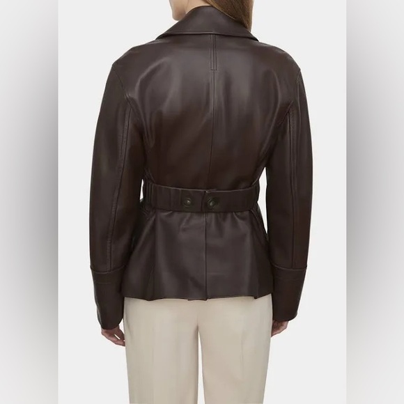 Vince 100% Lamb Leather Safari Jacket in Brown, Size M New w/Tag Retail $1495 - Picture 6 of 16
